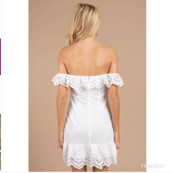 Finders Keepers Sundays Ivory Mini Linen Dress Size S - Picture 2 of 8